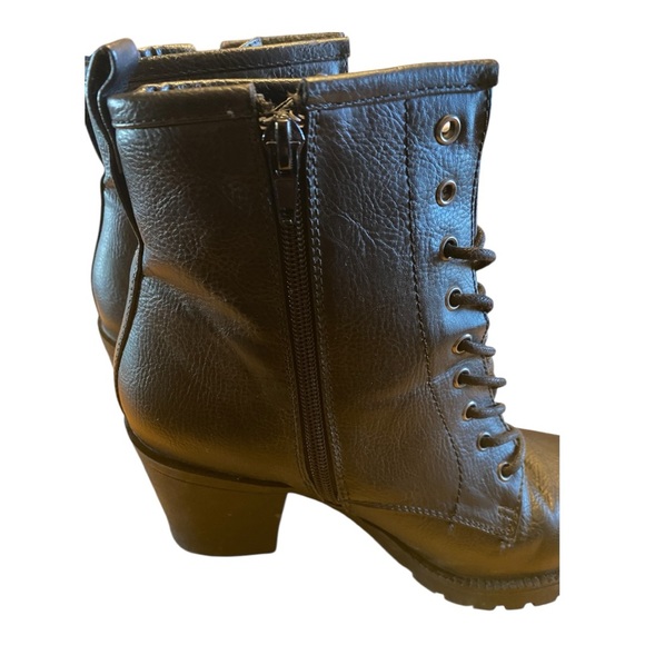 Zigi Soho Black Lace-Up Combat Boots - Picture 7 of 7